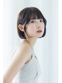 ミニボブ/清楚系ボブ/丸ボブ/前髪あり/ツヤボブ/透明感カラー