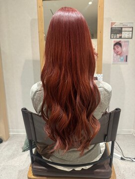 シー(THEE) ハイトーンカラー/ピンクレッド/ボルドー/ロングレイヤー