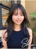 【SHIN★】くびれ巻きが可愛い♪グレーセミロングスタイル