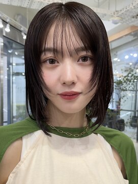 メゾンアクア 表参道(Maison ACQUA) +ウルフボブウルフ/小顔/ネビージュ/ボブルフ/黒髪/ワンレン