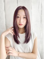 ナル 白山神社参道通り店(nalu)&nbsp;大人センターパートの艶感ナチュラルストレート