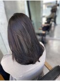 オリーブグレージュ/艶髪/イメチェン/前髪カット/堀江