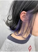 20代30代40代大人インナーカラー耳掛け外ハネ大人ボブ
