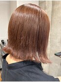 大人可愛い切りっぱなしストレートボブ艶カラー20代30代40代