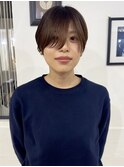 ハンサムショート/艶髪ブラウン
