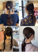 お呼ばれヘア ヘアセット 早朝ヘアセット
