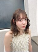 くびレイヤー/ボブルフ/ネビージュ/小顔/ワンレン/なれミディ