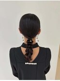 編みおろしヘア
