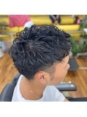 ツイストスパイラル×ツーブロックショート