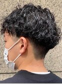 フェザーパーマサーフカール刈り上げセンターパート