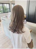 髪質改善デジタルパーマ×ロングレイヤー×ヌーディーベージュ
