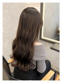 艶感グレージュ×韓国風レイヤーロング