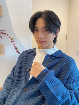 コンティニュー オモテサンドウ(CONTINUE OMOTESANDO) CONTINUE(表参道)ナチュラルセンターパート/メンズヘア/YURIA