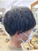 MEN'S HAIR  センターパート ツイストスパイラル コンマヘア