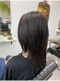 くすみブラウン/くびれレイヤー/酸熱トリートメント
