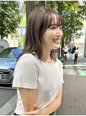 ミディアムレイヤー/レイヤー/アッシュ/シースルーバング/銀座