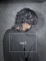 アウル 心斎橋(owl) センターパートウルフ×波巻きパーマ×スパイラルパーマ