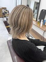 ランプ(Lamp) 白髪ぼかしにも◎バレイヤージュカラー ビフォアー&アフター