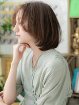 カバーヘア ブリス 大宮西口(COVER HAIR bliss)&nbsp;かきあげ前髪バレイヤージュ大人ボブショートh3大宮20代30代40代