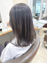 ネオリーブアイム 横浜西口店(Neolive aim)&nbsp;ダブルカラー 色落ちまで可愛いグレージュ セミディ【横浜】k