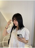黒髪/暗髪/透明感カラー/ブリーチなしカラー/ストレート
