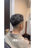 極道パーマ/スパイラルパーマ/シルバーメッシュ/スキンフェード