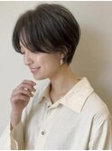 #ナチュラルショート　#黒髪ショート