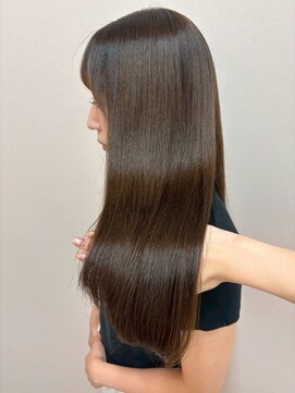 ソンノ(sonno) レイヤーカット ブラウンベージュ 髪質改善ストレート 20代 30代