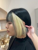 ユウル 横浜(juhl.)&nbsp;インナーカラーイヤリングカラーホワイトブロンドダブルカラー