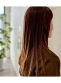髪質改善カラー×至福スパで叶えるオレンジベージュの艶髪