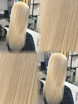 ベレーザ 渋谷(BELEZA) 17374ホワイトブロンドミルクティーグレーブラウン全頭ブリーチ