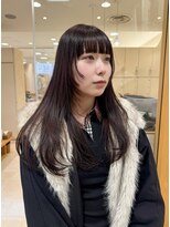 モリオ フロム ロンドン サッポロファクトリー店(morio FROM LONDON) morio札幌 顔周りレイヤー 暖色カラー ワイドバング