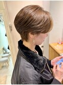 大人美人見え 立体丸みショート
