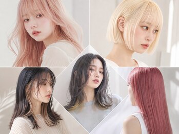 シエル 栄店(CIEL)の写真/ケアブリーチ使用で髪への負担/ダメージを極限まで抑えツヤ＆透明感ある鮮やかな発色★#ブリーチ