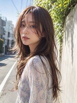 バグズ ヘアデザイン 桔梗が丘店(Baguz HAIR DESIGN) 大人可愛いシースルーバング韓国風レイヤーロング