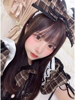 カシュカシュ アネックス(cache cache annex)&nbsp;アイドルぱっつん前髪顔周りおくれ毛カットショコラベージュ