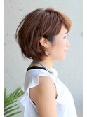 綺麗なサイドシルエット30代40代50代大人気くせ毛風ショート
