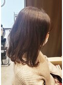大人ロブで光沢ブラウンカラー