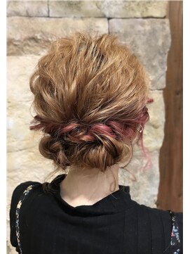 クレドガーデン 綾瀬店(CRED GARDEN) 大人かわいい小顔 ゆるふわアレンジ編み込み二次会 結婚式 綾瀬