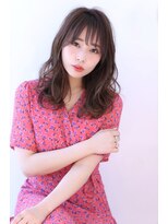 オーロ 緑地公園店(ORO)&nbsp;アッシュブラウンの大人かわいいブランジュ小顔くびれセミディ