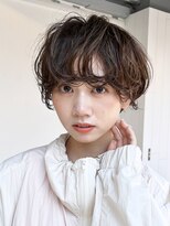 アルバム 池袋(ALBUM) ショートパーマ_グレーベージュレイヤーロング前髪パーマ_29547