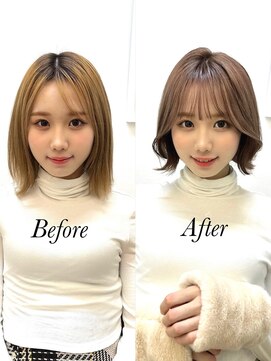 ミラリー トウキョウ(Mirareee Tokyo) 20代30代40代◎前髪パーマグレーベージュレイヤーロング黒髪