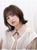 外ハネボブレイヤー 大人可愛い 前髪あり 顔まわりレイヤー