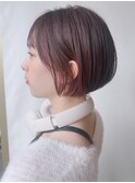 【morio原宿】ショートボブ ピンクカラー 耳かけ