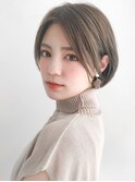 ★グレージュブリーチなしショートカットショートボブパーマ