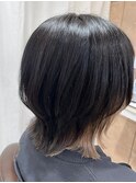 ウルフショートインナーカラーベージュ