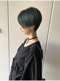 ハンサムショート×モスグリーン
