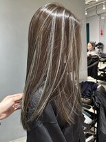 エトラ 渋谷店(etora)&nbsp;小顔 ネビージュグレージュハイライトカラー◎