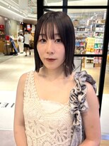 ジアン テラス(GIEN TERRASSE)&nbsp;切りっぱなしボブ/外ハネボブ/グレージュ@重里瑠花