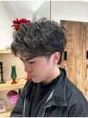 波巻きフェザーパーマ